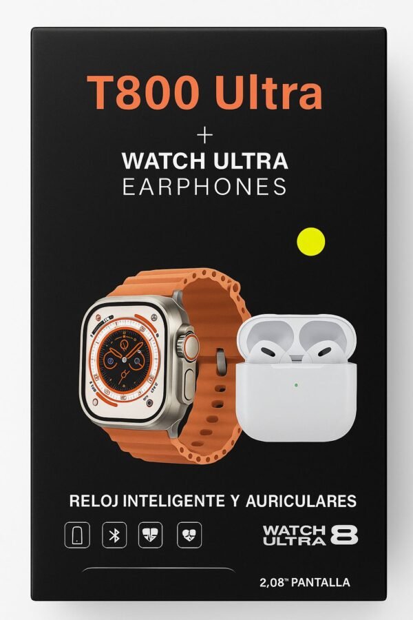 1749483223Imagen de WhatsApp 2025-06-09 a las 10.30.10_20543c17 Combo Tecnológico: Smartwatch T800 Ultra Pantalla 2.08" + Audífonos Inalámbricos Bluetooth