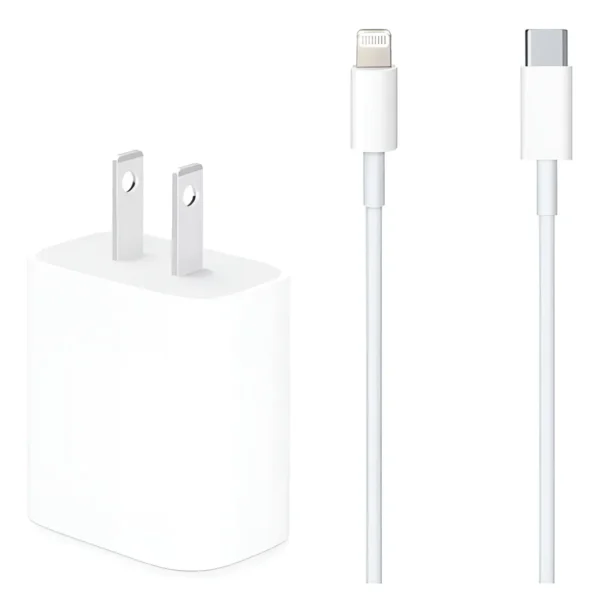 176230789654 Cargador Rápido 20W para iPhone con Cable Tipo C a Lightning (1 Metro)