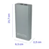 1764779700TF001_2 Batería Portátil Power Bank 20.000 mAh Metálica con Múltiples Puertos USB, Tipo C y V8