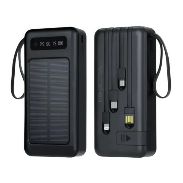 Power Bank Solar 10.000 mAh Linterna LED Bateria portatil Power Bank Solar 10.000 mAh con linterna LED
