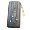 1773429412Powerbank Inalambrico2 Batería Portátil Power Bank Solar 10.000 mAh con Linterna LED y Cables Integrados