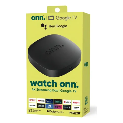 Reproductor de Streaming Onn Google TV 4K Ultra HD con control remoto por voz